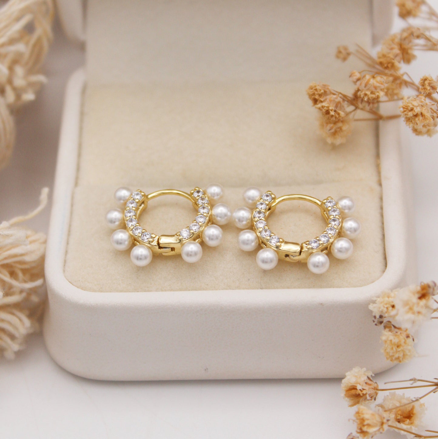 Mae Pearl Huggie Earrings