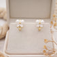 Zoe Pearl Huggie Earrings