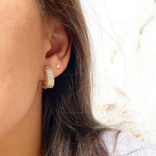 Sarabeth Pave Huggie Earrings